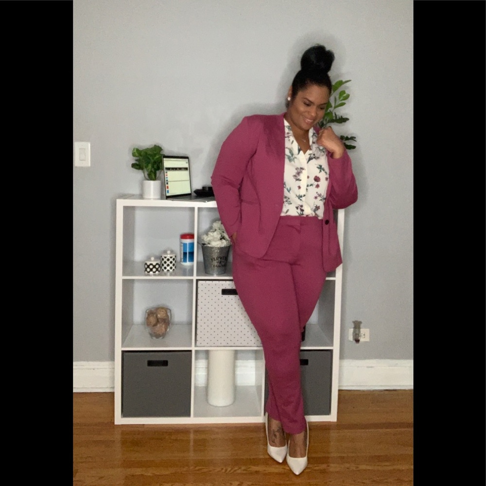 Dia & Co. Liberty Blazer and Pant | Deep Fuchsia